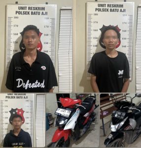 Masyarakat Resah Polsek Batu Aji, Amankan Tiga Remaja Usai Lakukan Pencurian Motor & Kekerasan