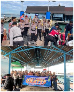 Mudik Aman Keluarga Nyaman, Kapolres Bintan bagikan Tiket Mudik Gratis