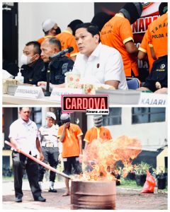 DITRESNARKOBA POLDA KEPRI MUSNAHKAN NARKOTIKA HASIL SITAAN PERIODE APRIL–MEI 2025