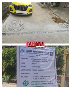Tokoh Masyarakat Meminta PT. ABH Batam Memutus Kontrak Kerja Kontraktor Yang Tidak Profesional Dalam Pengerjaan Pipa Air di Kavling Tj.Buntung