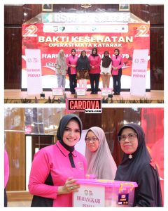 Bhayangkari Polda Metro Jaya dan Cabang Tangerang Kota Serahkan Bantuan Sosial Paket Sembako Bagi Pasien Operasi Katarak Gratis