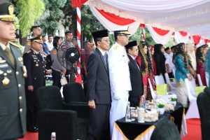 Peringatan Hari Bhayangkara Ke-79 Polda Kepri, Amsakar dan Li Claudia Ajak Polri Bersinergi Bangun Daerah