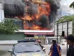 Asap Pekat Selimuti Ruko HBC Sungai Harapan, Sumber Api Diduga Berasal dari Konsleting Listrik